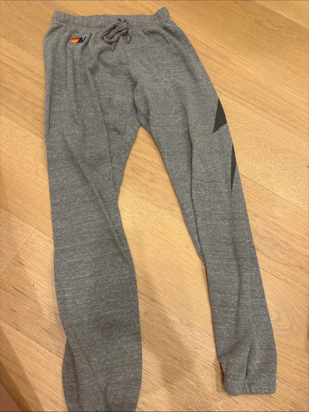 Aviator Nation sweatpants size small. Gray with black lightning bolt.